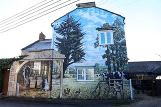 Skutečnou zahradu mít nemohla, tak ji má namalovanou na domě. Kvete po celý rok a bez zalévání - Novinky